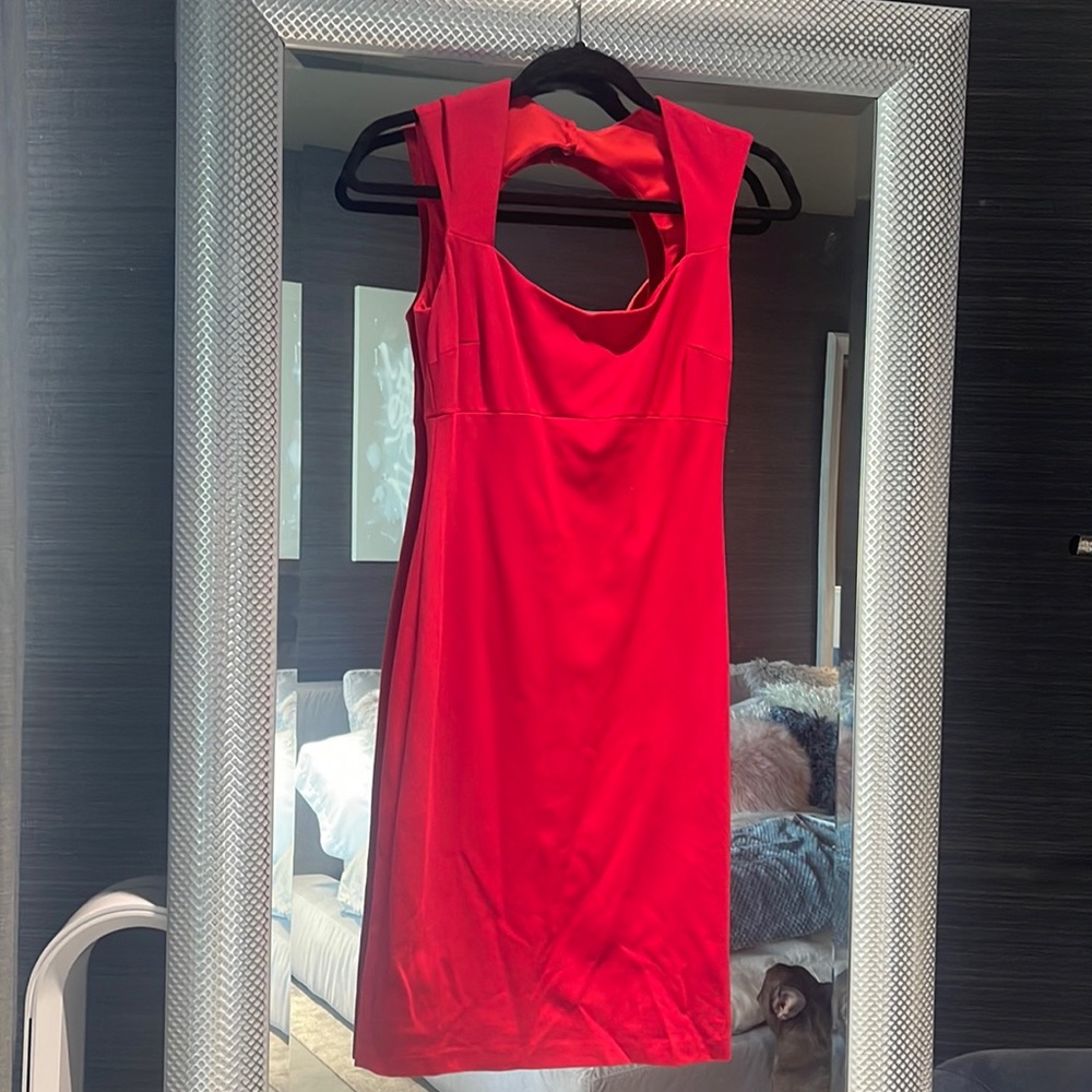 Sexy Red Midi Cache Dress Size 4
